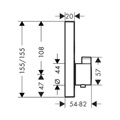 Hansgrohe ShowerSelect Termostatik Batarya, ankastre, 2 çıkış için Satin Siyah