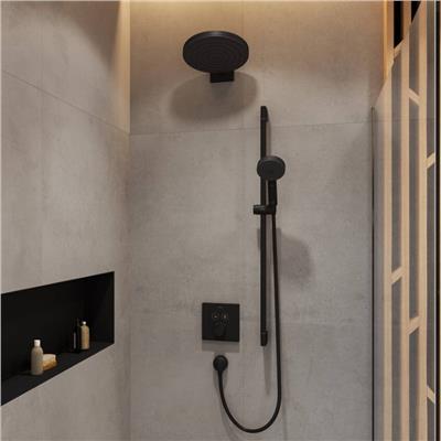 Hansgrohe ShowerSelect Termostatik Batarya, ankastre, 2 çıkış için Satin Siyah