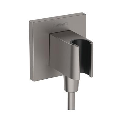 Hansgrohe FixFit E Çıkış Dirseği Askı İle Mat Siyah Krom