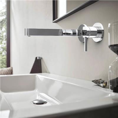 Hansgrohe Finoris Tek kollu Lavabo Bataryası Ankastre Duvara Monte 22,8 cm gaga ile Krom