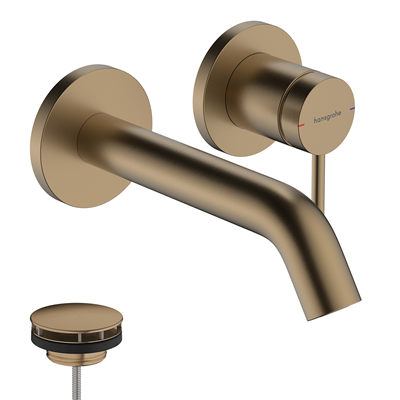 HG TECTURİS S ANKASTRE MAT BRONZ TEK KOLLU LAVABO BATARYASI BRONZ