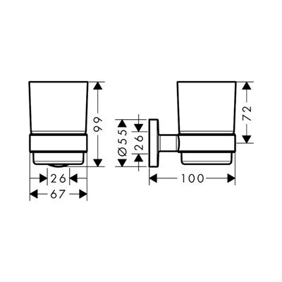 Hansgrohe Logis Universal Diş Fırçalığı Krom