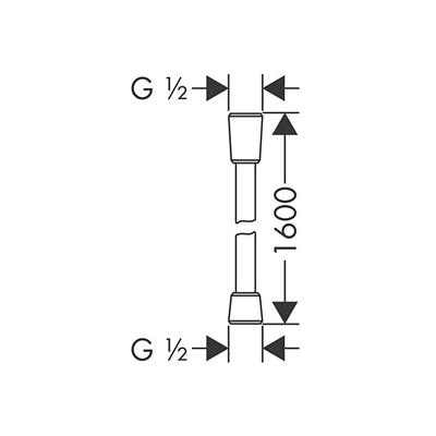 Hansgrohe Isıflex Duş hortumu 160 cm Krom 28276000