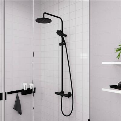 Hansgrohe Vernis Blend 200 Termostatik Duş Kolonu Satin Siyah