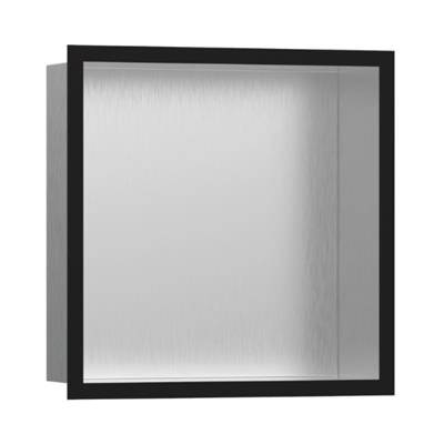 Hansgrohe XtraStoris Individual Duvar nişi Paslanmaz Çelik tasarım çerçeveli 300/300/100 Satin Siyah