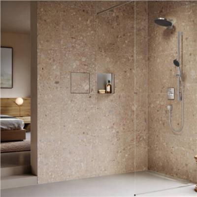 Hansgrohe XtraStoris Rock Duvar nişi seramik kaplanabilir kapak ile 300/300/100 Mat Paslanmaz Çelik