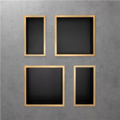 Hansgrohe XtraStoris Individual Duvar nişi Satin Siyah tasarım çerçeveli 300/150/100 Parlak Altın Optik