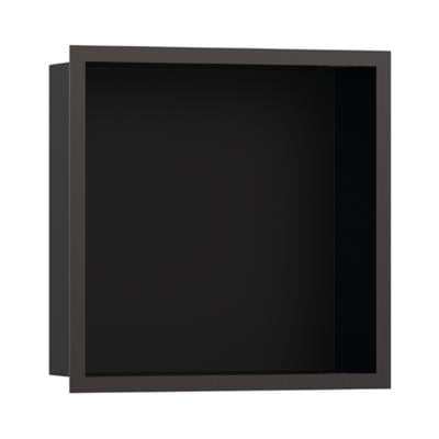 Hansgrohe XtraStoris Individual Duvar nişi Satin Siyah tasarım çerçeveli 300/300/100 Mat Siyah Krom