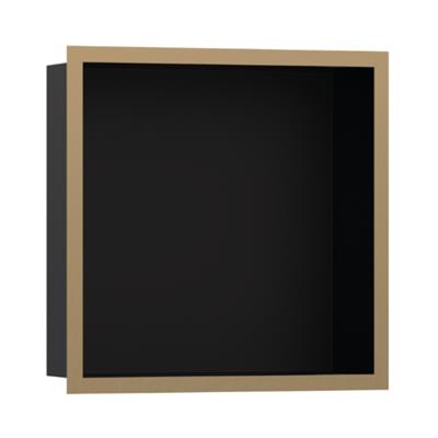 Hansgrohe XtraStoris Individual Duvar nişi Satin Siyah tasarım çerçeveli 300/300/100 Mat Bronz