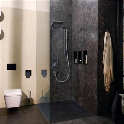 Hansgrohe XtraStoris Original Duvar nişi entegre çerçeveli 300/150/100 Satin Siyah