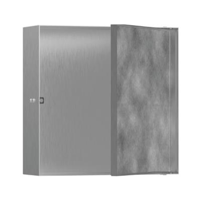 Hansgrohe XtraStoris Rock Duvar nişi seramik kaplanabilir kapak ile 300/300/100 Mat Paslanmaz Çelik