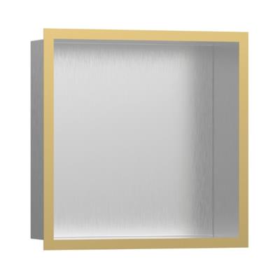 Hansgrohe XtraStoris Individual Duvar nişi Paslanmaz Çelik tasarım çerçeveli 300/300/100 Parlak Altın Optik