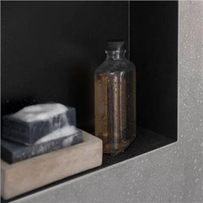 Hansgrohe XtraStoris Minimalistic Duvar nişi açık çerçeveli 300/150/100 Satin Siyah