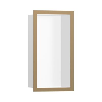 Hansgrohe XtraStoris Individual Duvar nişi Satin Beyaz tasarım çerçeveli 300/150/100 Mat Bronz