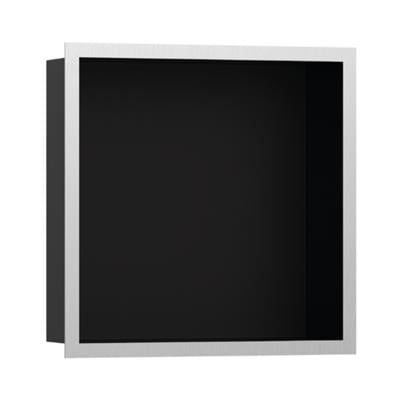 Hansgrohe XtraStoris Individual Duvar nişi Satin Siyah tasarım çerçeveli 300/300/100 Mat Paslanmaz Çelik