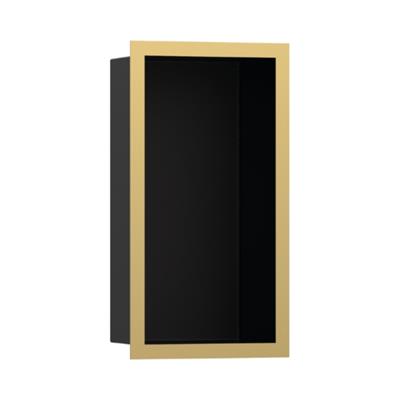 Hansgrohe XtraStoris Individual Duvar nişi Satin Siyah tasarım çerçeveli 300/150/100 Parlak Altın Optik