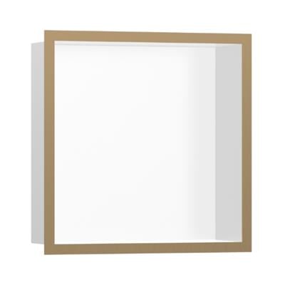 Hansgrohe XtraStoris Individual Duvar nişi Satin Beyaz tasarım çerçeveli 300/300/100 Mat Bronz