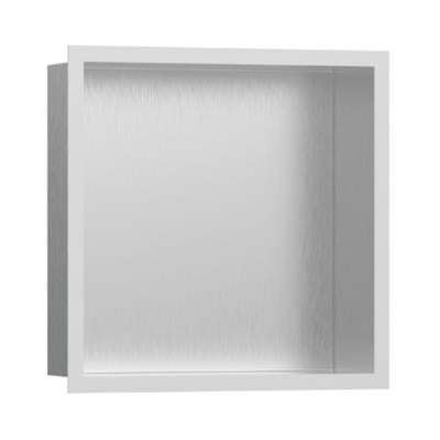 Hansgrohe XtraStoris Individual Duvar nişi Paslanmaz Çelik tasarım çerçeveli 300/300/100 Satin Beyaz