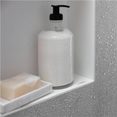 Hansgrohe XtraStoris Minimalistic Duvar nişi açık çerçeveli 300/300/100 Satin Beyaz