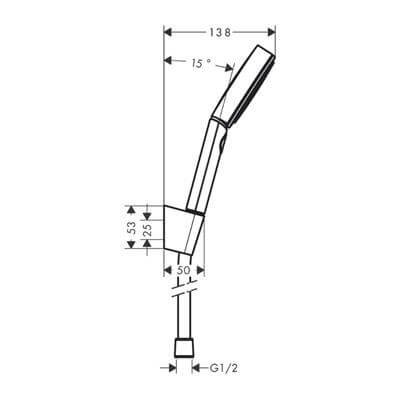 Hansgrohe Pulsify Select S Duş askı Seti 105 3jet RElaxation, 125 cm Duş Hortumu İle Satin Beyaz