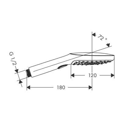 Hansgrohe Raindance Select E El Duşu 120 3 jet Mat Siyah