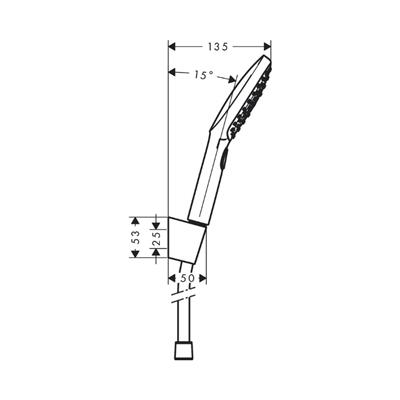 Hansgrohe Raindance Select E Duş askı seti 120 3 jet, 160 cm duş hortumu ile Beyaz / Krom