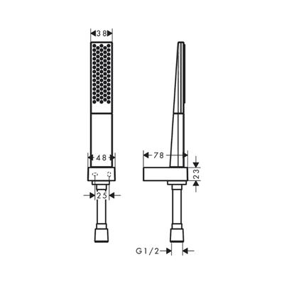 Hansgrohe Rainfinity Porter Set 100 1 jet 160cm duş hortumu ile Krom