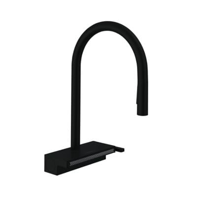 Hansgrohe Aquno Select M81 Tek kollu eviye Bataryası 170, çekilebilir el Duşu, 3jet, sBox Satin Siyah