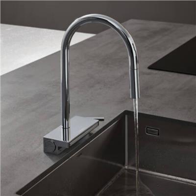 Hansgrohe Aquno Select M81 Tek kollu eviye Bataryası 170, çekilebilir el Duşu, 3jet, sBox Krom