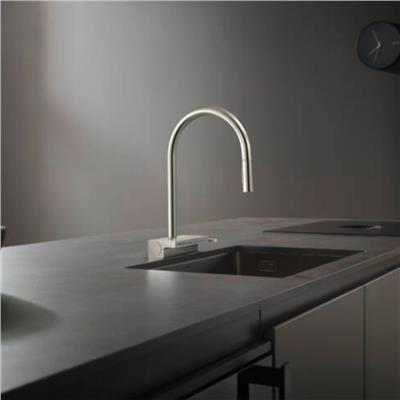 Hansgrohe Aquno Select M81 Tek kollu eviye Bataryası 170, çekilebilir el Duşu, 3jet, sBox Paslanmaz Çelik