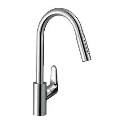 Hansgrohe Focus M41 Tek Kollu Eviye Bataryası 240, Çekilebilir El Duşu, 2jet Krom