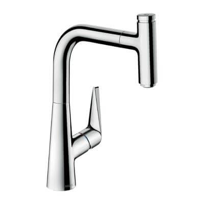 Hansgrohe Talis Select M51 Tek Kollu Eviye Bataryası 220, Çekilebilir Gaga, 1jet Krom