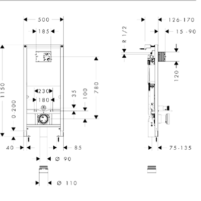 HANSGROHE İFRAME UNİVERSAL GÖMME REZERVUAR