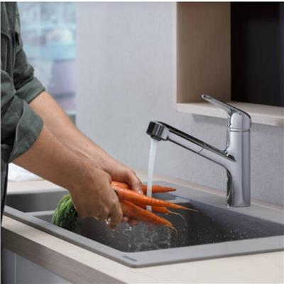 Hansgrohe S510-F635 SilicaTec Ankastre Granit Eviye 180/450 Beton Grisi