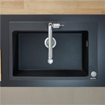 Hansgrohe S510-F660 SilicaTec Ankastre Granit Eviye 660 Grafit Siyahı