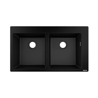 Hansgrohe S510-F770 SilicaTec Ankastre Granit Eviye 370/370 Grafit Siyahı