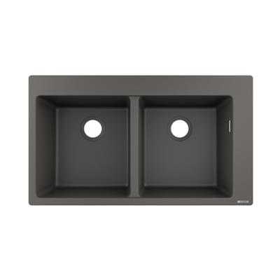 Hansgrohe S510-F770 SilicaTec Ankastre Granit Eviye 370/370 Taş Grisi