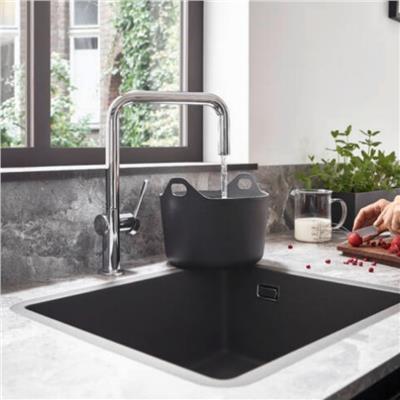 Hansgrohe S510-U450 SilicaTec Tezgahaltı Granit Eviye 450 Taş Grisi
