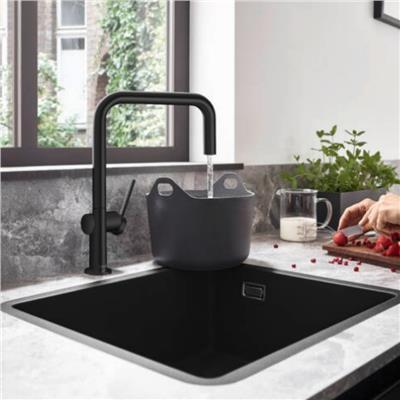 Hansgrohe S510-U450 SilicaTec Tezgahaltı Granit Eviye 450 Grafit Siyahı