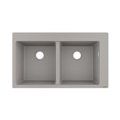 Hansgrohe S510-F770 SilicaTec Ankastre Granit Eviye 370/370 Beton Grisi