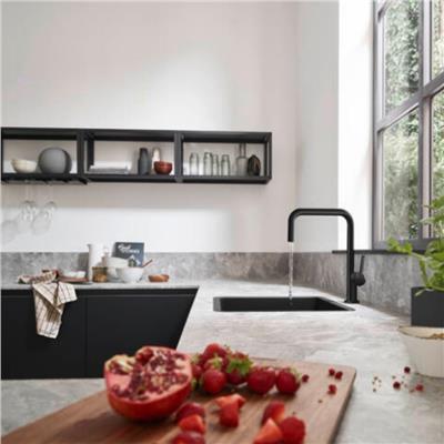 Hansgrohe S510-U450 SilicaTec Tezgahaltı Granit Eviye 450 Grafit Siyahı