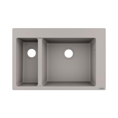 Hansgrohe S510-F635 SilicaTec Ankastre Granit Eviye 180/450 Beton Grisi