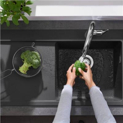 Hansgrohe S514-F450 SilicaTec Ankastre Granit Eviye 450 Damlalıklı Beton Grisi