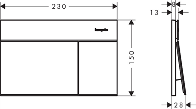 Hansgohe iFrame Element E Kumanda Kapağı Mat Bronz