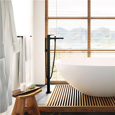 Hansgrohe Metropol Tek kollu banyo Bataryası çubuk volan ile yerden Satin Siyah