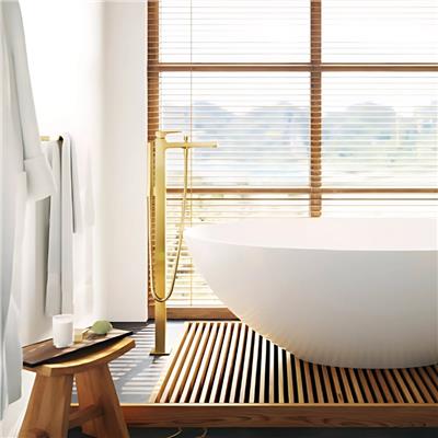 Hansgrohe Metropol Tek kollu banyo Bataryası çubuk volan ile yerden Parlak Altın Optik