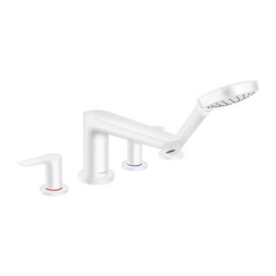 Hansgrohe Talis E 4-Delikli Küvet Kenarı Banyo Bataryası Satin Beyaz