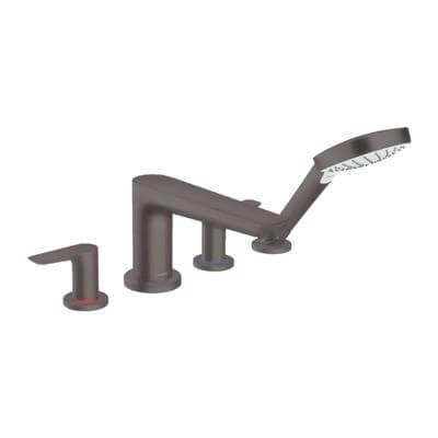 Hansgrohe Talis E 4-Delikli Küvet Kenarı Banyo Bataryası Mat Siyah
