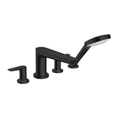 Hansgrohe Talis E 4-Delikli Küvet Kenarı Banyo Bataryası Satin Siyah