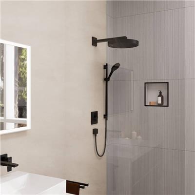 Hansgrohe Tepe Duş dirseği Square 38,9 cm Satin Siyah